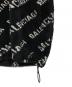 中古・古着 BALENCIAGA (バレンシアガ) ロゴ総柄ボアフェイクファーオーバーサイズジャケット ブラック サイズ:44：130000円