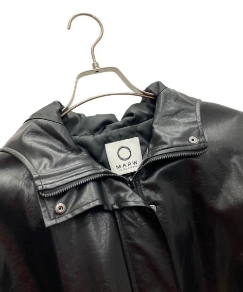 MARW UNITED ARROWS（マルゥ ユナイテッドアローズ）MARW UNITED ARROWS (マルゥ ユナイテッドアローズ) フェイクレザーブルゾン ブラック サイズ:SIZE36の古着・服飾アイテム