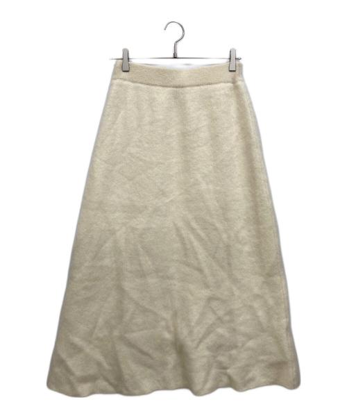 Noble（ノーブル）Noble (ノーブル) モヘヤ接結ファースカート ホワイト サイズ:Freeの古着・服飾アイテム