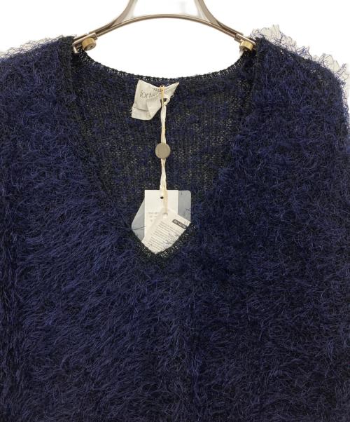 forte forte（フォルテ・フォルテ）forte forte (フォルテ・フォルテ) Vネックニット ネイビー 未使用品の古着・服飾アイテム