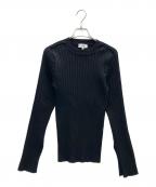 HYKEハイク）の古着「リブクルーネックニット」｜ブラック