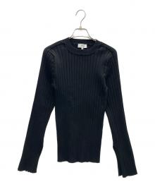 HYKE（ハイク）の古着「リブクルーネックニット」｜ブラック