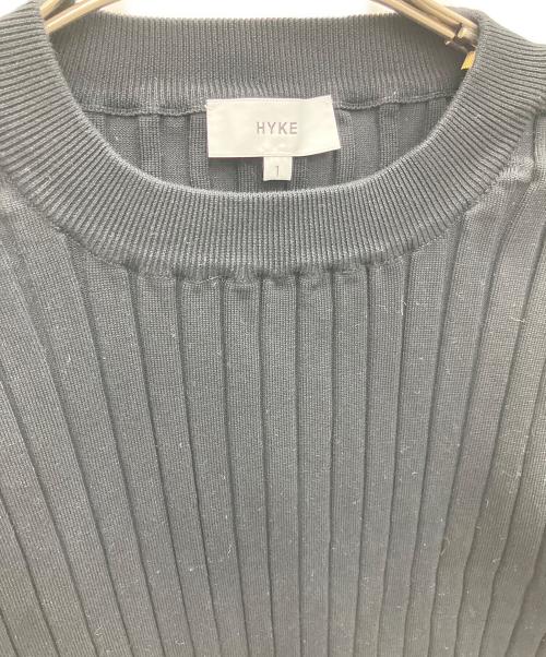 HYKE（ハイク）HYKE (ハイク) リブクルーネックニット ブラック サイズ:SIZE1の古着・服飾アイテム