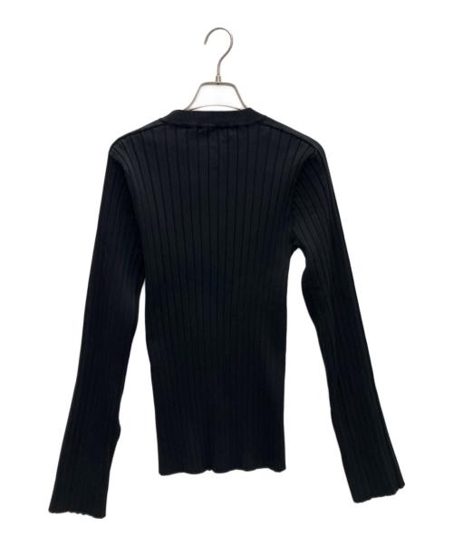 HYKE（ハイク）HYKE (ハイク) リブクルーネックニット ブラック サイズ:SIZE1の古着・服飾アイテム