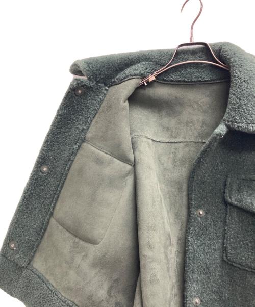 Ameri（アメリ）AMERI (アメリ) OVER SIZE ECO MOUTON COAT グリーン サイズ:記載無しの古着・服飾アイテム