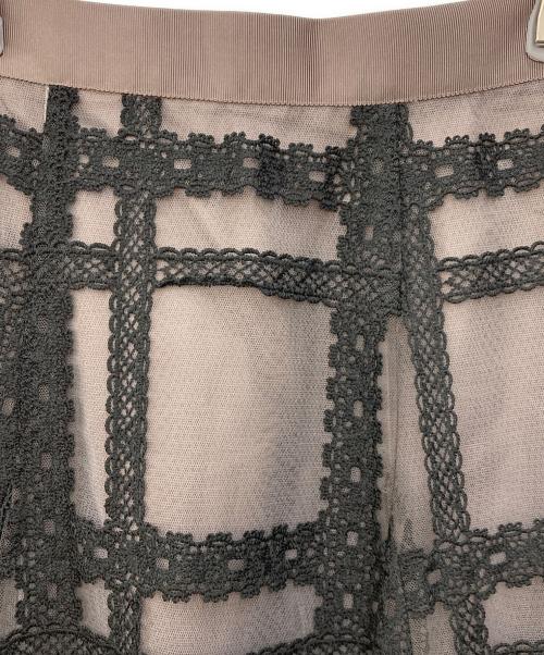 Snidel（スナイデル）Snidel (スナイデル) チュールエンブロイダリースカート ベージュ サイズ:SIZE 0の古着・服飾アイテム