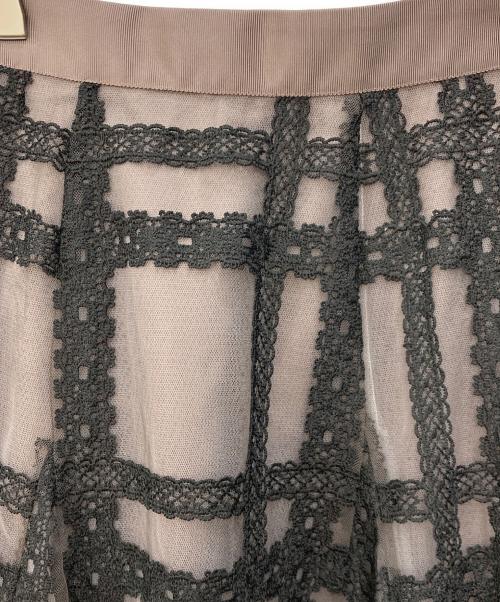 Snidel（スナイデル）Snidel (スナイデル) チュールエンブロイダリースカート ベージュ サイズ:SIZE 0の古着・服飾アイテム
