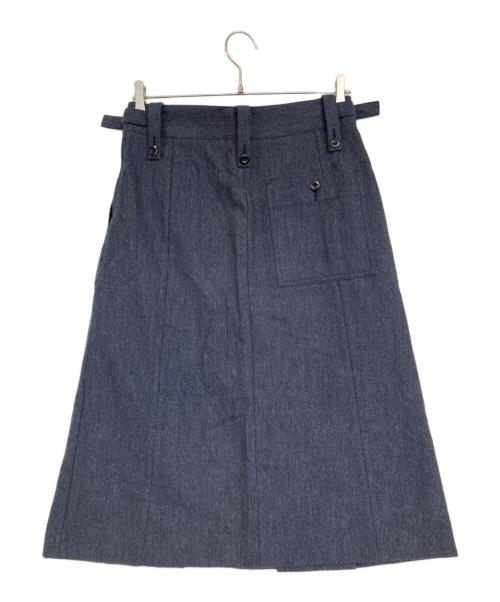 MHL（エムエイチエル）MHL (エムエイチエル) ウール混スカート ネイビー サイズ:3の古着・服飾アイテム