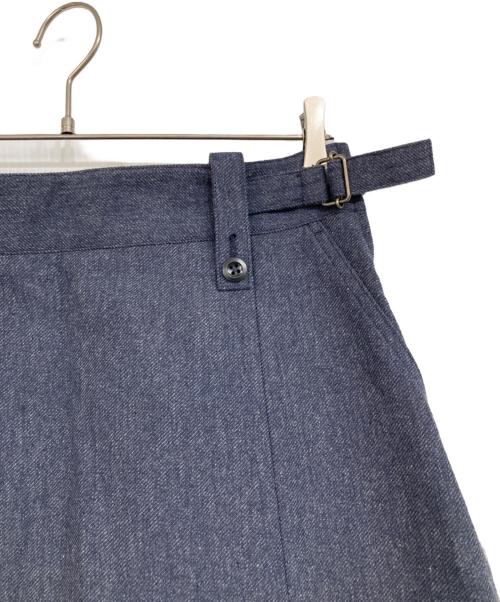 MHL（エムエイチエル）MHL (エムエイチエル) ウール混スカート ネイビー サイズ:3の古着・服飾アイテム
