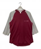 COMME des GARCONS SHIRTコムデギャルソンシャツ）の古着「ラグランカットソー」｜レッド×グレー