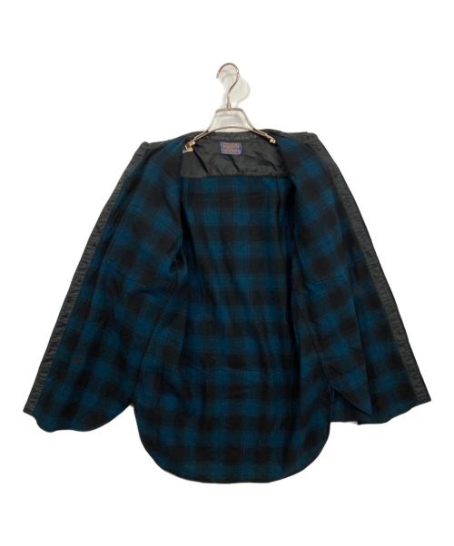 PENDLETON（ペンドルトン）PENDLETON (ペンドルトン) 50s チェックシャツ ネイビー×ブラック サイズ:15の古着・服飾アイテム
