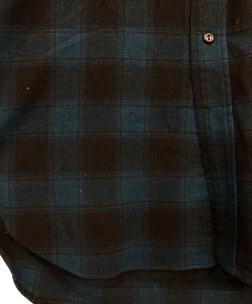 PENDLETON（ペンドルトン）PENDLETON (ペンドルトン) 50s チェックシャツ ネイビー×ブラック サイズ:15の古着・服飾アイテム