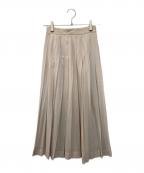 YLEVEイレーヴ）の古着「ウールボイル プリーツスカート」｜ベージュ