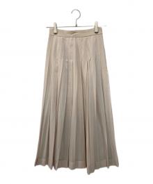 YLEVE（イレーヴ）の古着「ウールボイル プリーツスカート」｜ベージュ
