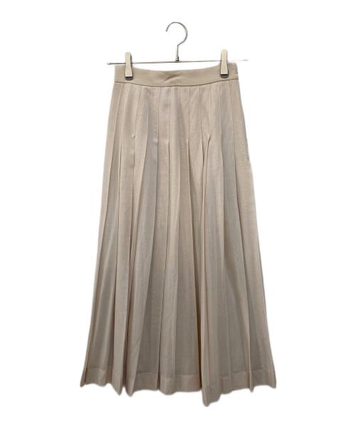 YLEVE（イレーヴ）YLEVE (イレーヴ) ウールボイル プリーツスカート ベージュ サイズ:SIZE 0の古着・服飾アイテム