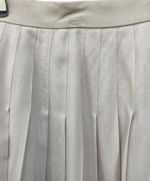 YLEVE（イレーヴ）YLEVE (イレーヴ) ウールボイル プリーツスカート ベージュ サイズ:SIZE 0の古着・服飾アイテム
