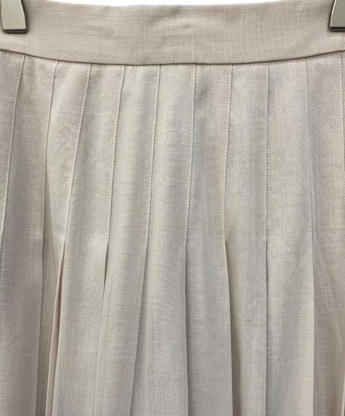 YLEVE（イレーヴ）YLEVE (イレーヴ) ウールボイル プリーツスカート ベージュ サイズ:SIZE 0の古着・服飾アイテム