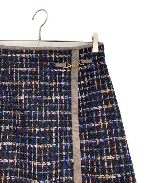 any Sis（エニィスィス）any SiS (エニィスィス) ビットポイントツイーディスカート ネイビー サイズ:3の古着・服飾アイテム