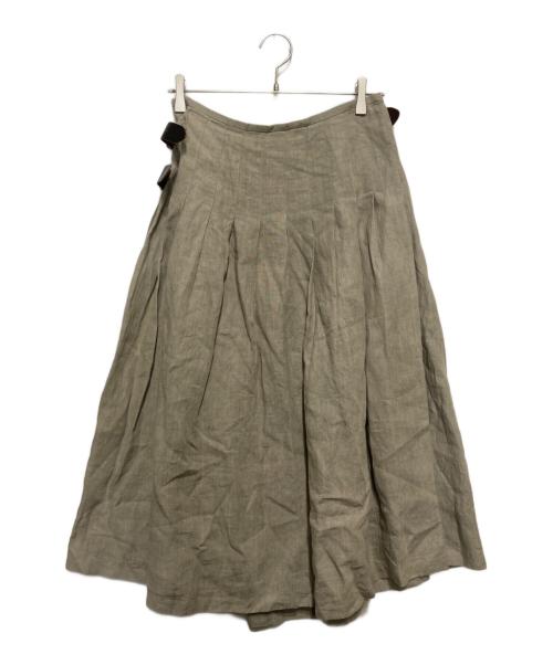 O'NEIL OF DUBLIN（オニールオブダブリン）O'NEIL OF DUBLIN (オニールオブダブリン) リネンラップスカート ベージュ サイズ:XSの古着・服飾アイテム