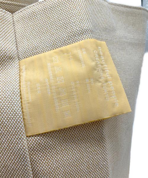 beautiful people（ビューティフルピープル）beautiful people (ビューティフルピープル) double pressed tote bag イエローの古着・服飾アイテム