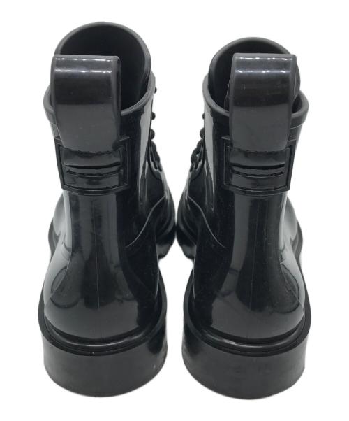 BOTTEGA VENETA（ボッテガベネタ）BOTTEGA VENETA (ボッテガベネタ) レースアップラバーブーツ ブラック サイズ:37の古着・服飾アイテム