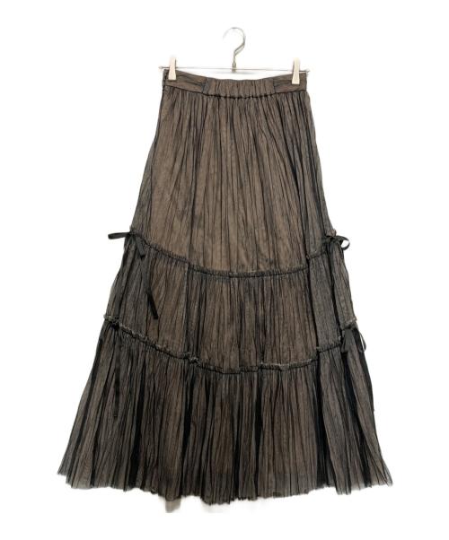HER LIP TO（ハーリップトゥ）Her lip to (ハーリップトゥ) Double Bow Tiered Tulle Skirt ブラック サイズ:Mの古着・服飾アイテム