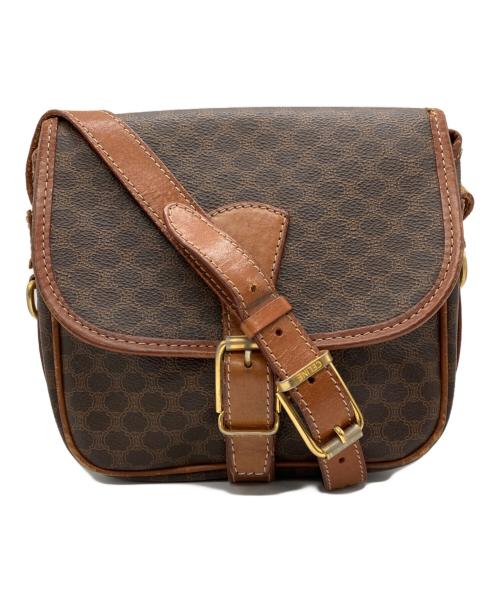 CELINE（セリーヌ）CELINE (セリーヌ) マカダム柄ショルダーバッグ ブラウンの古着・服飾アイテム