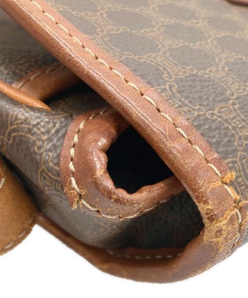 CELINE（セリーヌ）CELINE (セリーヌ) マカダム柄ショルダーバッグ ブラウンの古着・服飾アイテム