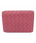 BOTTEGA VENETA (ボッテガベネタ) イントレチャート3つ折り財布 ピンク：12000円