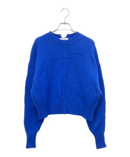 MACPHEE（マカフィー）MACPHEE (マカフィー) ラムカシミヤ クルーネックプルオーバー ブルー サイズ:Sの古着・服飾アイテム