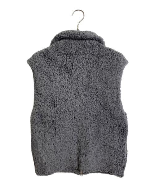 MACPHEE（マカフィー）MACPHEE (マカフィー) ムートン ジップアップベスト グレー サイズ:Sの古着・服飾アイテム
