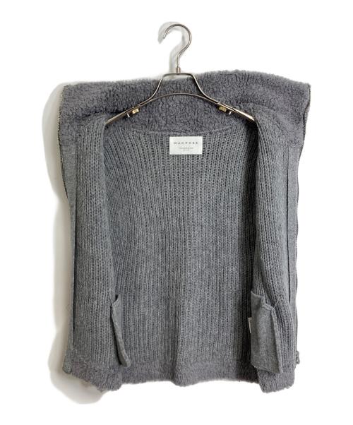 MACPHEE（マカフィー）MACPHEE (マカフィー) ムートン ジップアップベスト グレー サイズ:Sの古着・服飾アイテム