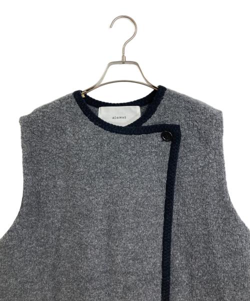 ADAWAS（アダワス）ADAWAS (アダワス) LOOP KNITTED GILET ロングニットベスト グレー サイズ:FREEの古着・服飾アイテム