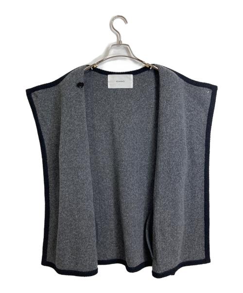 ADAWAS（アダワス）ADAWAS (アダワス) LOOP KNITTED GILET ロングニットベスト グレー サイズ:FREEの古着・服飾アイテム