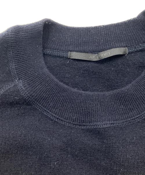 AP STUDIO（エーピーストゥディオ）AP STUDIO (エーピーストゥディオ) New sweat like Knit ブラック サイズ:表記無しの古着・服飾アイテム