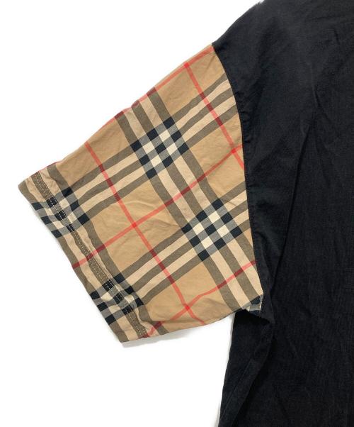 BURBERRY LONDON（バーバリーロンドン）BURBERRY LONDON (バーバリーロンドン) ノバチェックスリーブ切り替えカットソー ブラック サイズ:XSの古着・服飾アイテム