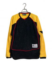gim context（ジムコンテキスト）の古着「Knitted Foofball Jersey ニットサッカージャージ」｜ブラック×イエロー