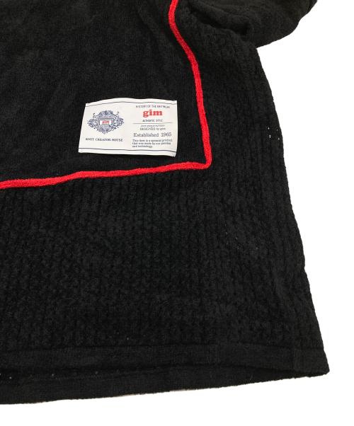 gim context（ジムコンテキスト）gim context (ジムコンテキスト) Knitted Foofball Jersey ニットサッカージャージ ブラック×イエロー サイズ:Mの古着・服飾アイテム