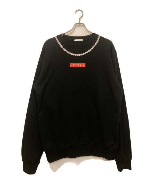uniform experiment（ユニフォームエクスペリメント）uniform experiment (ユニフォームエクスペリメント) LATTERIA SWEATSHIRT/ラッテリアスウェットシャツ ブラック サイズ:3の古着・服飾アイテム