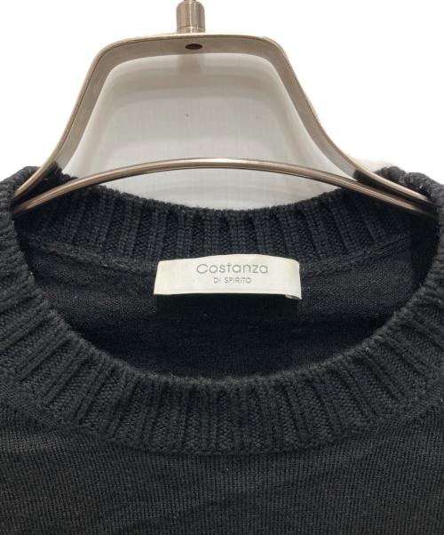 COSTANZA（コスタンザ）COSTANZA (コスタンザ) ウールクルーネックニット ブラック サイズ:44の古着・服飾アイテム