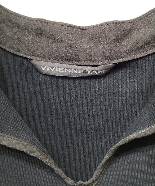 VIVIENNE TAM（ヴィヴィアンタム）VIVIENNE TAM (ヴィヴィアンタム) ペイズリー柄シアーワンピース ブラック サイズ:38の古着・服飾アイテム