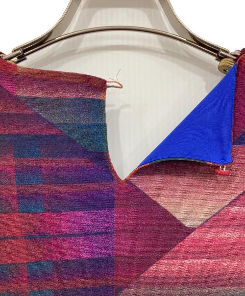 VIVIENNE TAM（ヴィヴィアンタム）VIVIENNE TAM (ヴィヴィアンタム) 総柄ドレープワンピース レッド サイズ:1の古着・服飾アイテム