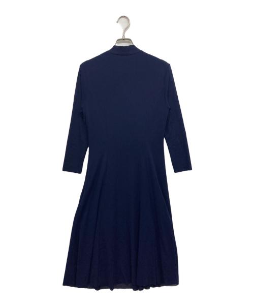 VIVIENNE TAM（ヴィヴィアンタム）VIVIENNE TAM (ヴィヴィアンタム) フラワー刺繍カシュクールワンピース ネイビー サイズ:1の古着・服飾アイテム