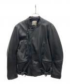 nano&coナノアンドコー）の古着「ラムレザージャケット」｜ブラック