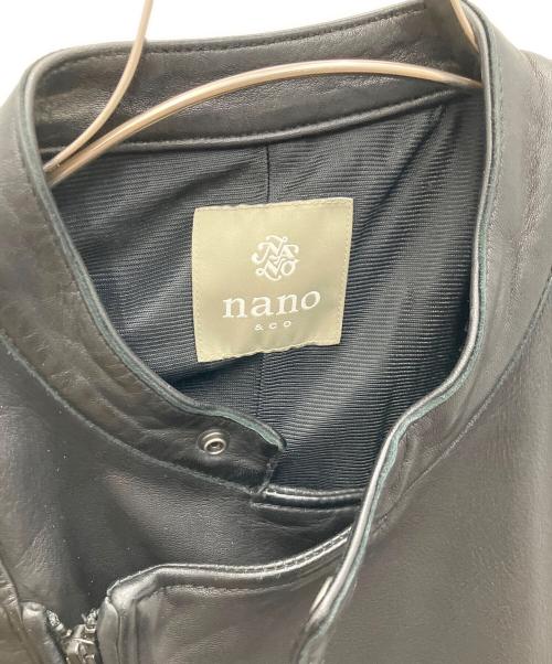 nano&co（ナノアンドコー）nano&co (ナノアンドコー) ラムレザージャケット ブラック サイズ:SIZE Mの古着・服飾アイテム