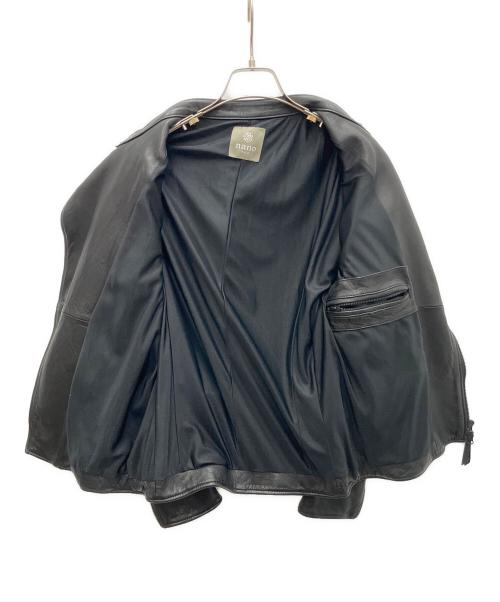 nano&co（ナノアンドコー）nano&co (ナノアンドコー) ラムレザージャケット ブラック サイズ:SIZE Mの古着・服飾アイテム