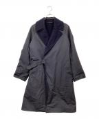 COMOLIコモリ）の古着「ウールナッピングタイロッケンコート」｜ネイビー