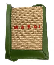 MARNI（マルニ）の古着「フォンケース」｜ベージュ×グリーン