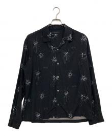 UNDERCOVER（アンダーカバー）の古着「テンセルオープンカラーシャツ」｜ブラック