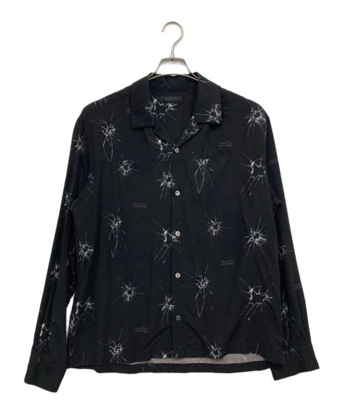 UNDERCOVER（アンダーカバー）UNDERCOVER (アンダーカバー) テンセルオープンカラーシャツ ブラック サイズ:3の古着・服飾アイテム